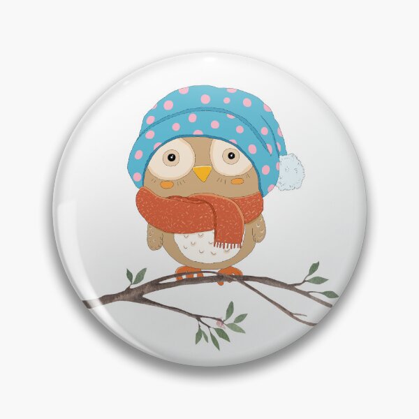 Item preview, Cute Winter Owl designed and sold by HappyLifeCreate.