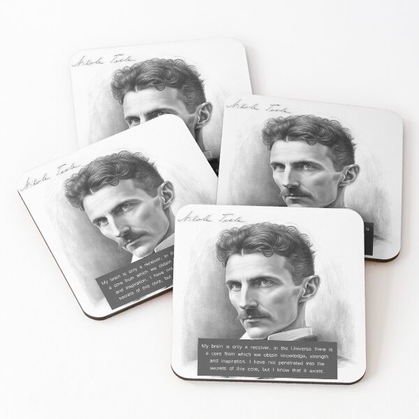 Item preview, Nikola Tesla's quote about to seek all truth in the Bible designed and sold by EmeraldeaArt.