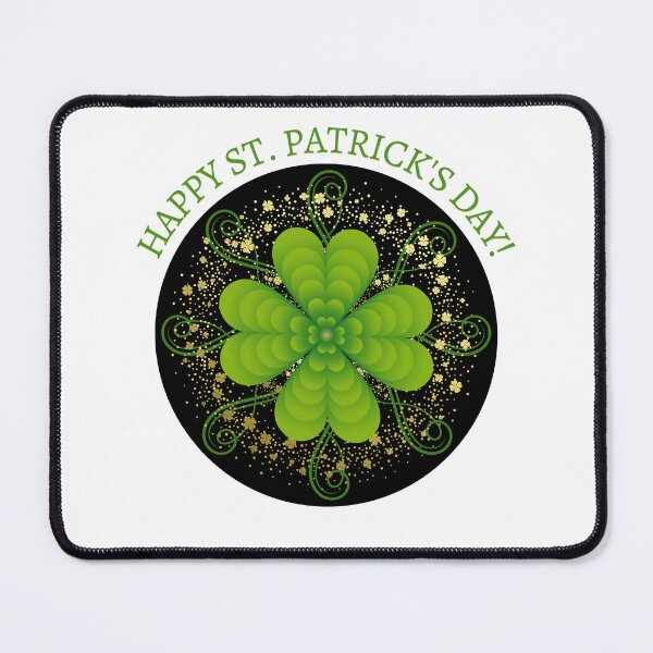 Item preview, Happy St. Patrick's Day Green and Gold 4 Leaf Clover  designed and sold by Chantockey.