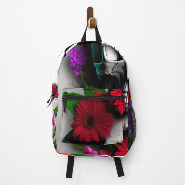 Item preview, Grim Beauty Skull with Flowers designed and sold by KishShop.