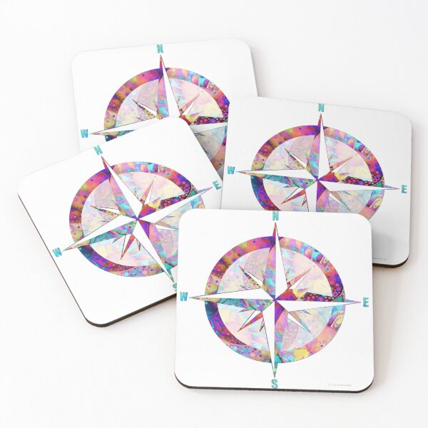 Item preview, Whimsical Enchanted Compass Art Nautical Beach designed and sold by Sharon Cummings Art.