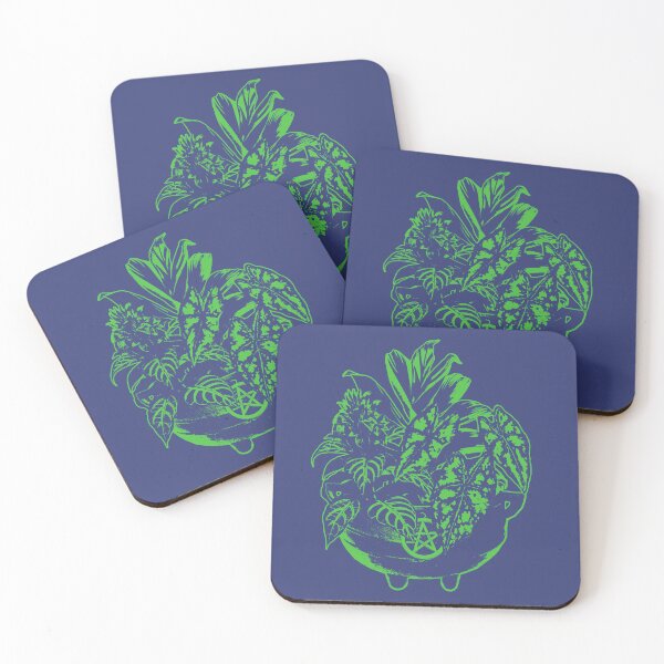Item preview, Garden Witch | Neon Green and Blue Artwork | designed and sold by VintagePlantJoy.