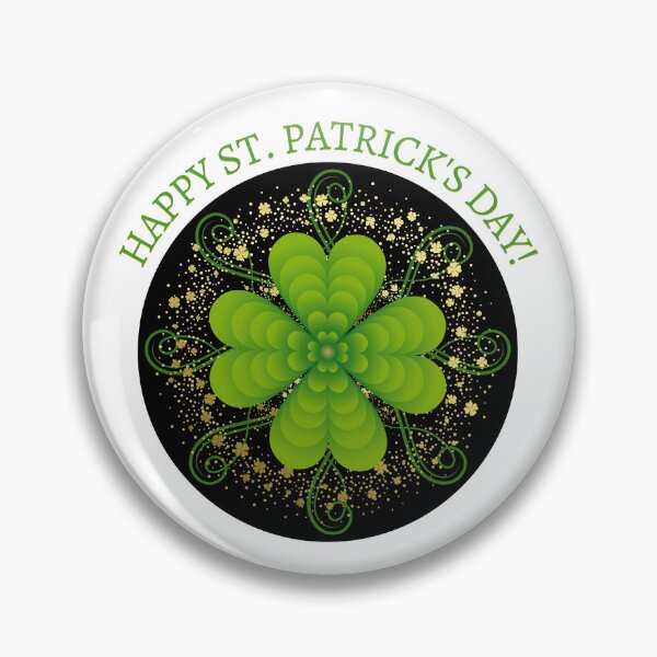 Item preview, Happy St. Patrick's Day Green and Gold 4 Leaf Clover  designed and sold by Chantockey.