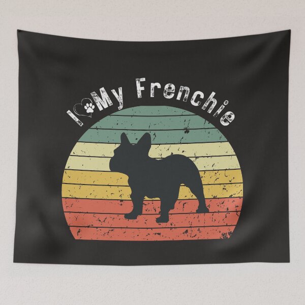 Item preview, Retro Sunset I love My Frenchie Bulldog  designed and sold by Drnksuzys.