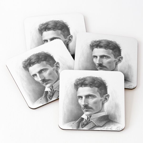 Item preview, Nikola Tesla, drawing and his signature designed and sold by EmeraldeaArt.