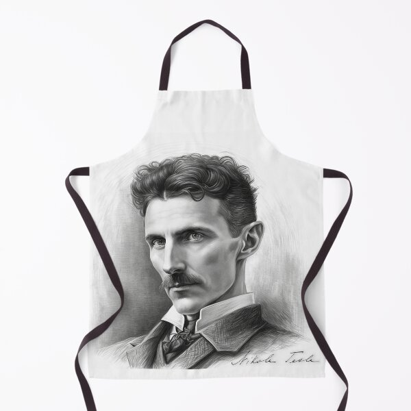 Item preview, Nikola Tesla, drawing and his signature designed and sold by EmeraldeaArt.