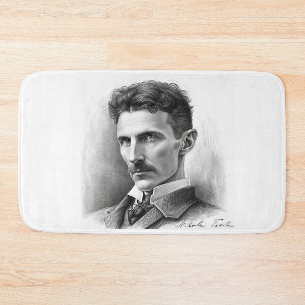 Item preview, Nikola Tesla, drawing and his signature designed and sold by EmeraldeaArt.
