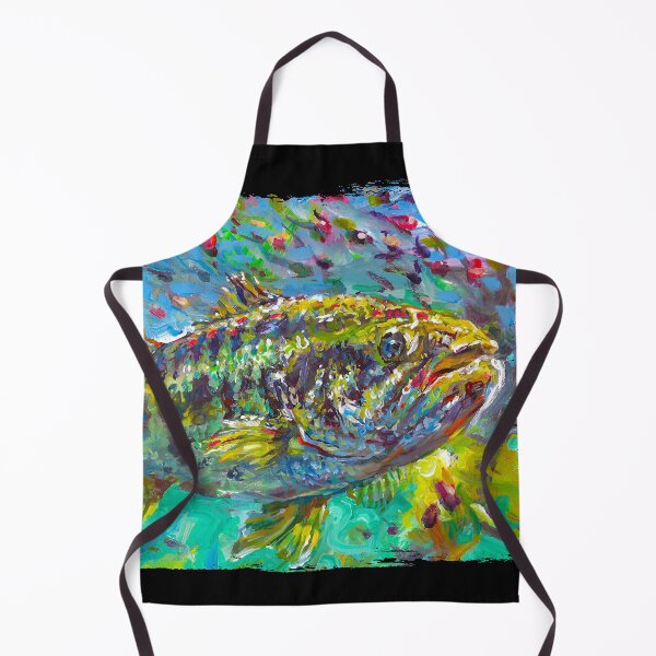 Item preview, Vibrant Color Large Mouth Bass Portrait Painting designed and sold by elfeather.