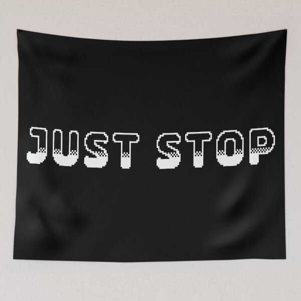 Item preview, Just Stop Classic Video Game Graphic White designed and sold by arthouseflunky.