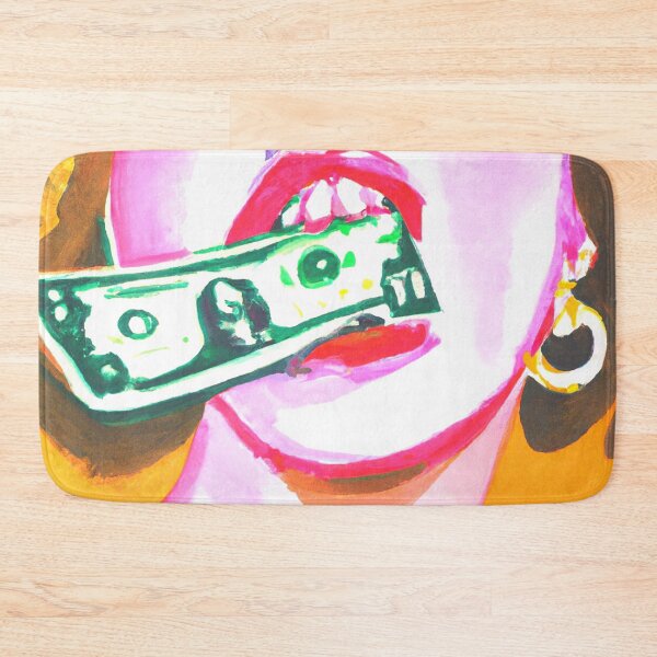 Item preview, Portrait of Girl Eating Paper Money  designed and sold by ArtfulStoriesIG.