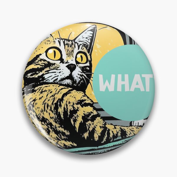 Item preview, Catflix  WHAT? cartoon, surprised cat is in front of the television  designed and sold by EmeraldeaArt.