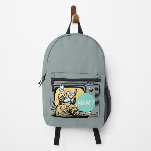 Item preview, Catflix WHAT? cartoon, surprised cat is in front of the television designed and sold by EmeraldeaArt.