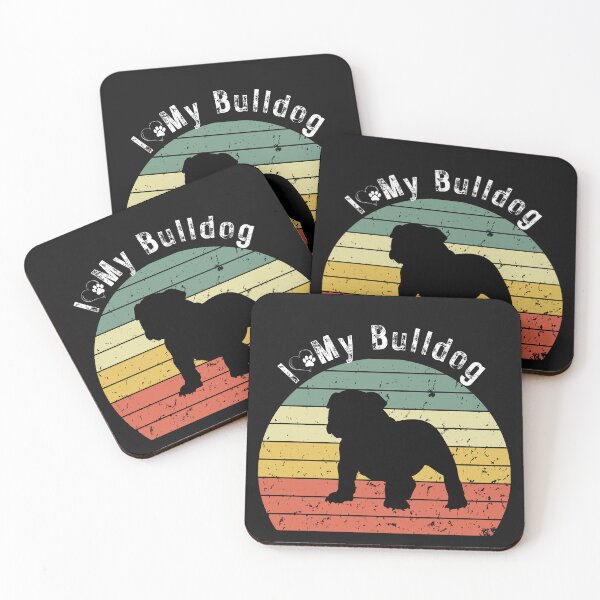 Item preview,  Retro Sunset I love My English Bulldog  designed and sold by Drnksuzys.