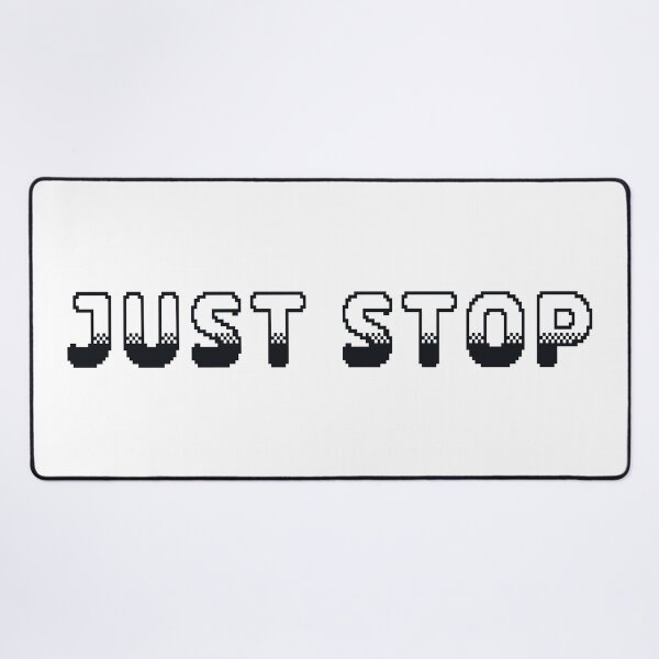 Item preview, Just Stop Classic Video Game Graphic Black designed and sold by arthouseflunky.