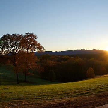 Artwork thumbnail, SUNSET MOUNTAIN LANDSCAPE BILTMORE ESTATE ASHEVILLE NORTH CAROLINA by teruyalab