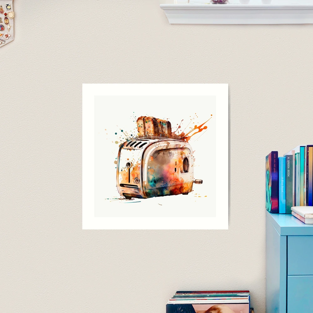 Toaster Vibrant Neon Pop Art Stock Illustration