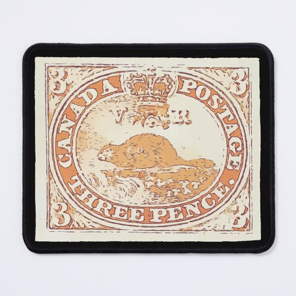 Item preview, Canada Stamp Beaver 1851 designed and sold by Lakeric Cityscapes.