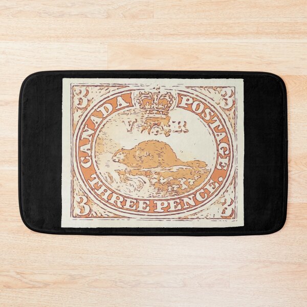 Item preview, Canada Stamp Beaver 1851 designed and sold by Lakeric Cityscapes.