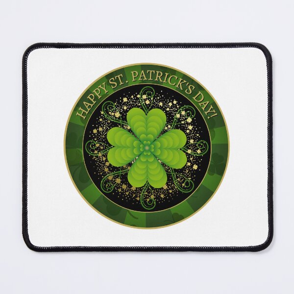 Item preview, Happy St. Patrick's Day Green and Gold 4 Leaf Clover Poker Chip designed and sold by Chantockey.