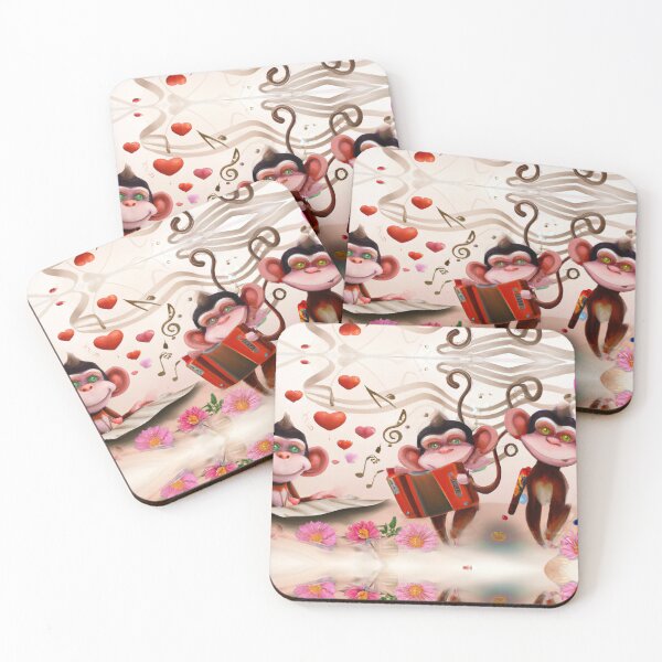 Item preview, Cute musician monkeys designed and sold by Artbellachi.