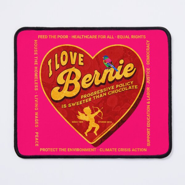 Item preview, PMD00409 Progressive Movement Designs I Love Bernie Progressive Policy progress goals for Bernie Sanders supporter progressives designed and sold by ProgressiveLeft.