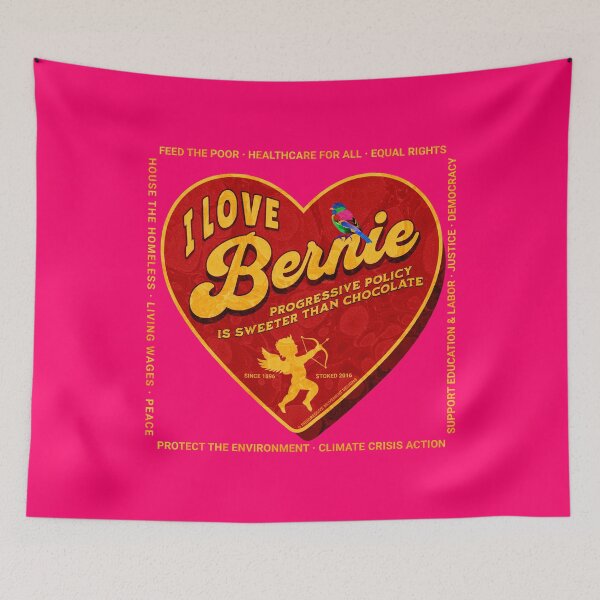 Item preview, PMD00409 Progressive Movement Designs I Love Bernie Progressive Policy progress goals for Bernie Sanders supporter progressives designed and sold by ProgressiveLeft.