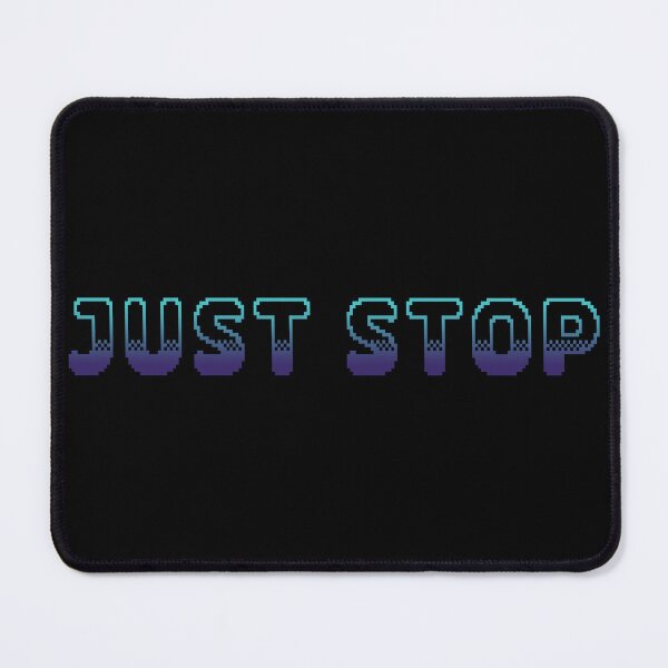 Item preview, Just Stop Classic Video Game Graphic Blue Gradient designed and sold by arthouseflunky.
