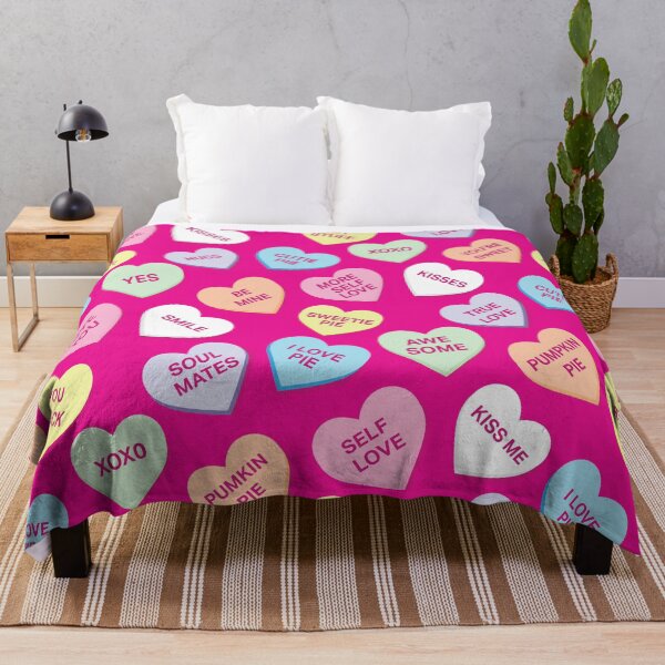 Item preview, Magenta Valentines Candy Hearts Seamless Pattern designed and sold by ClaudiaFlores.