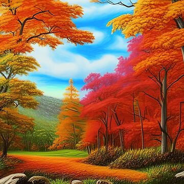 How to draw autumn scenery step by step - YouTube