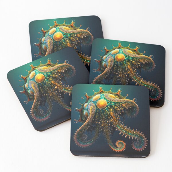 Item preview, Octopus 0010, A mesmerizing interplay of light and color, creating an otherworldly digital octopus designed and sold by randycolby.