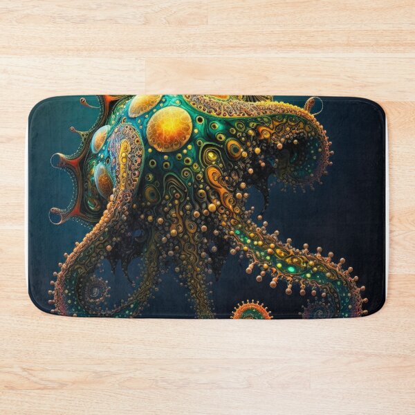 Item preview, Octopus 0010, A mesmerizing interplay of light and color, creating an otherworldly digital octopus designed and sold by randycolby.