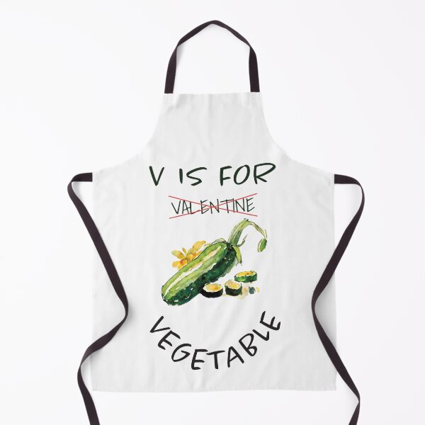 Item preview, V Is For Vegetable | Happy Valentine | Valentine's Day | Vegetable Love | Healthy Valentine| Zucchini designed and sold by ArtPowTech.
