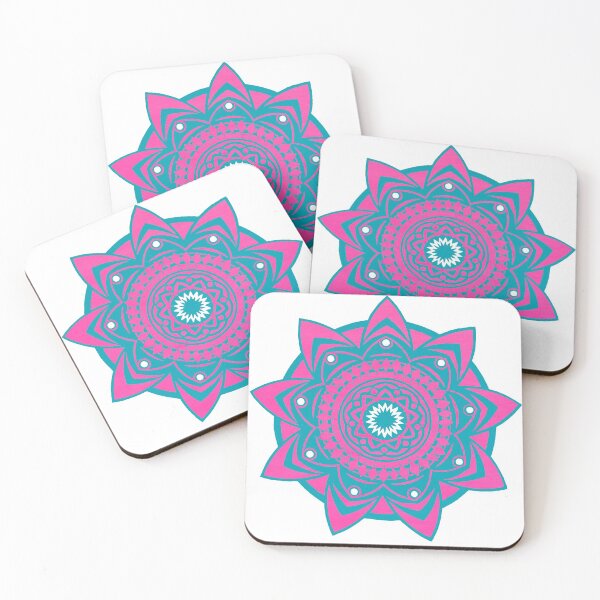 Item preview, MANDALA GEOMÉTRICA ROSA Y TEAL designed and sold by GreenVenus.