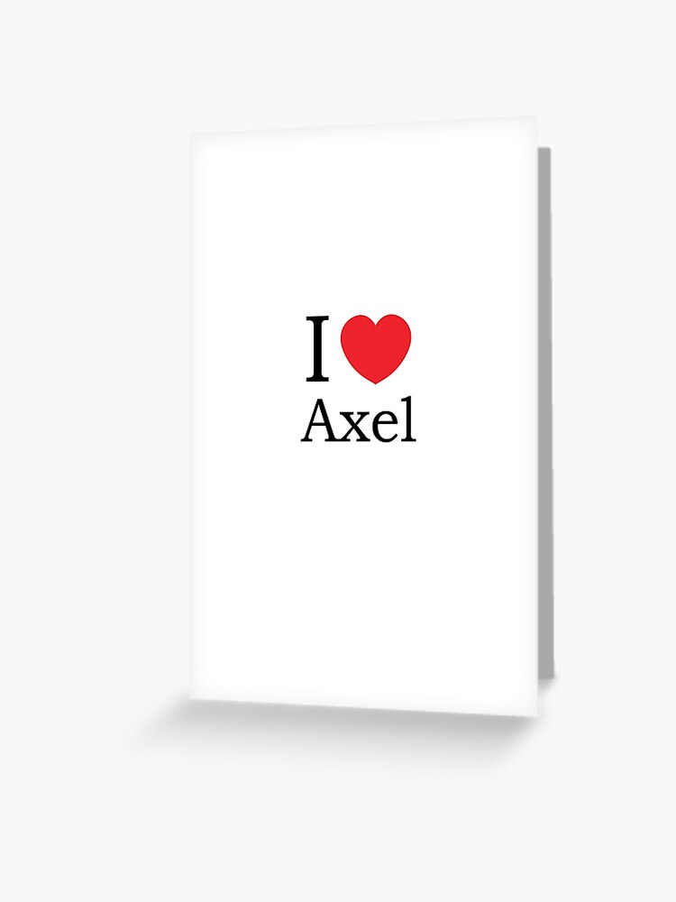 I Love Axel - With Simple Love Heart | Greeting Card