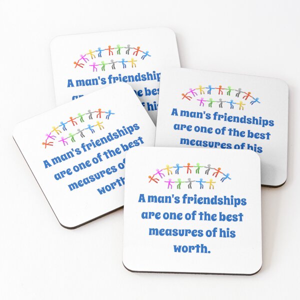 Item preview, A Man's Friendships Are One Of The Best - Friendship Quote  designed and sold by CrankyOldDude.