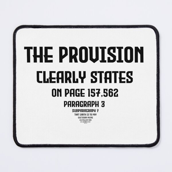 Item preview, The Provision Clearly states black text designed and sold by DaneSullivan.