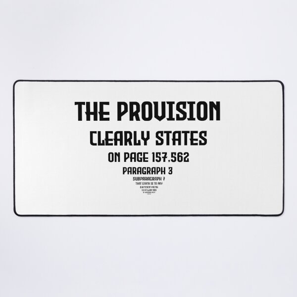Item preview, The Provision Clearly states black text designed and sold by DaneSullivan.