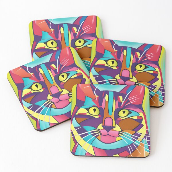Item preview, Colorful Abstract Cat VSCO Girl Cat Mama Gift for Cat Mom I Love My Cat designed and sold by MerchByBlueSage.