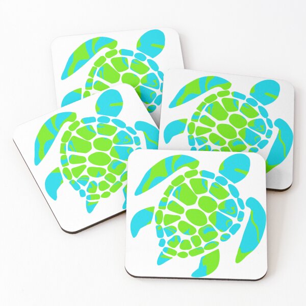 Item preview, Bright Blue and Green Sea Turtle designed and sold by birdsofthePNW.