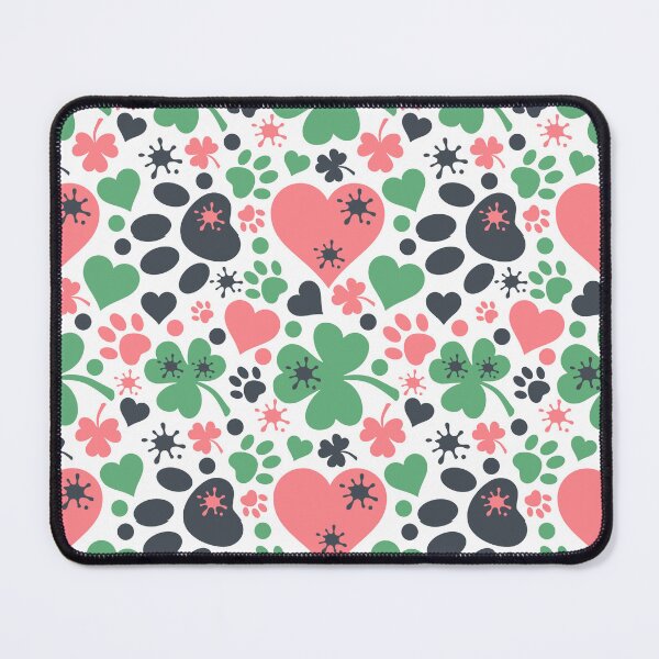 Item preview, St. Patrick's Day - pawprints on my heart - splatterpaint designed and sold by EvergreenWhimsy.