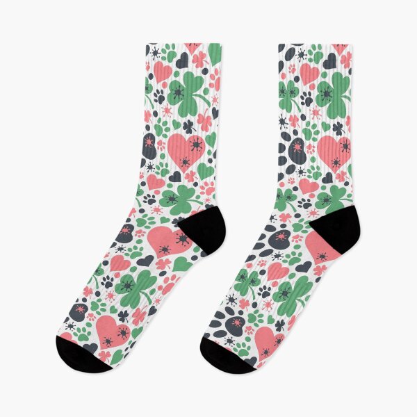 Item preview, St. Patrick's Day - pawprints on my heart - splatterpaint designed and sold by EvergreenWhimsy.