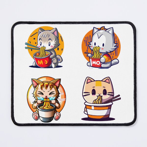 Item preview, ramen with cat sticker - ramen pack bundle - ramen lovers bundle designed and sold by wear4gamers.