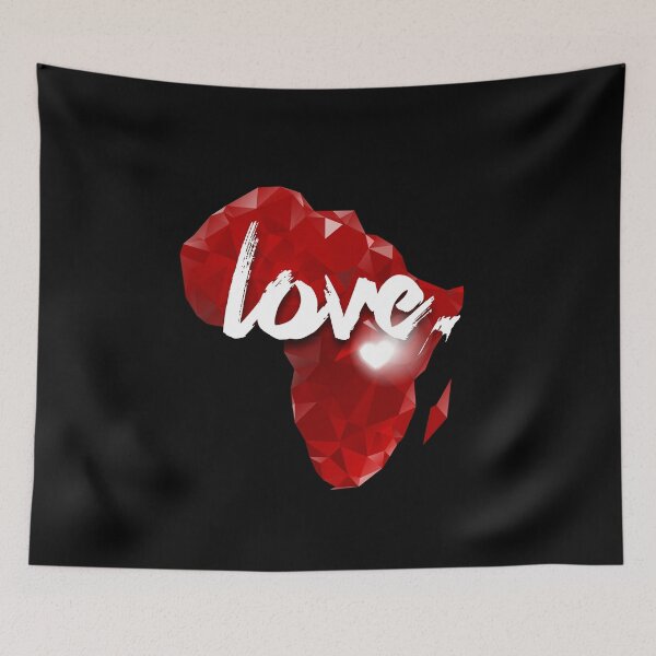 Item preview, Love Africa Continent Outline designed and sold by HibornGraphics.