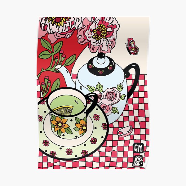 Green Tea and Rhododendrons Poster
