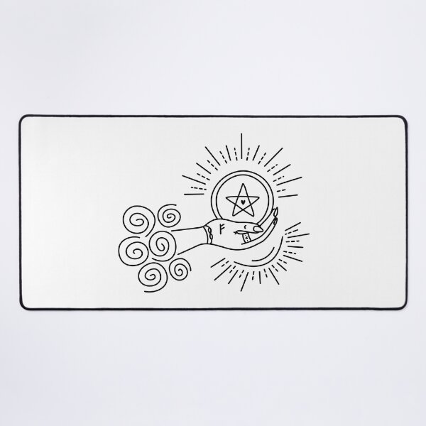 Item preview, Black and white ace of pentacles designed and sold by OM-lova.