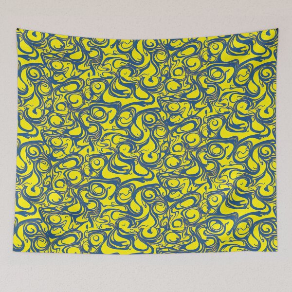 Item preview, Add a pop of color to your life with the Groovy Swirling Liquid Pattern - yellow  [AI generated, AI art ,schoolbag aesthetic ] designed and sold by 3ac-Arts.