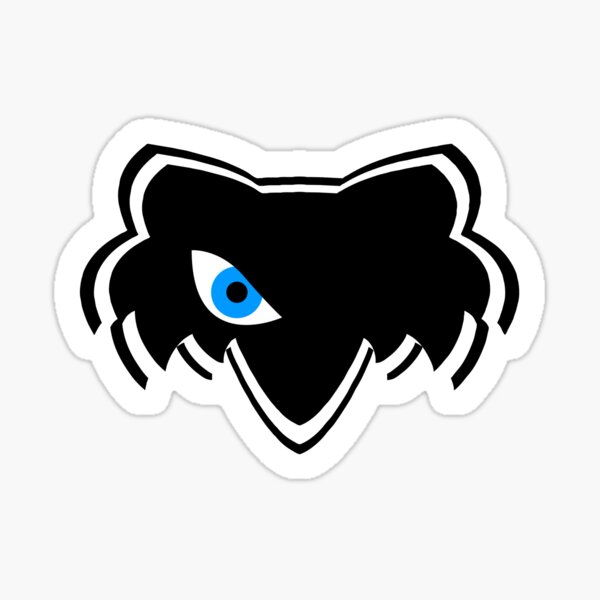 Bad Silverfox, Fox Face, Black Sticker