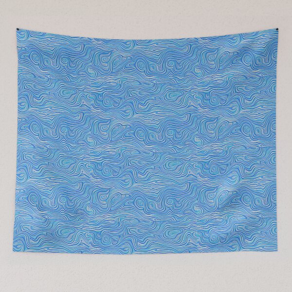 Item preview,  Add a pop of color to your life with the Groovy Swirling Liquid Pattern - blue [AI generated, AI art ,schoolbag aesthetic ] designed and sold by 3ac-Arts.