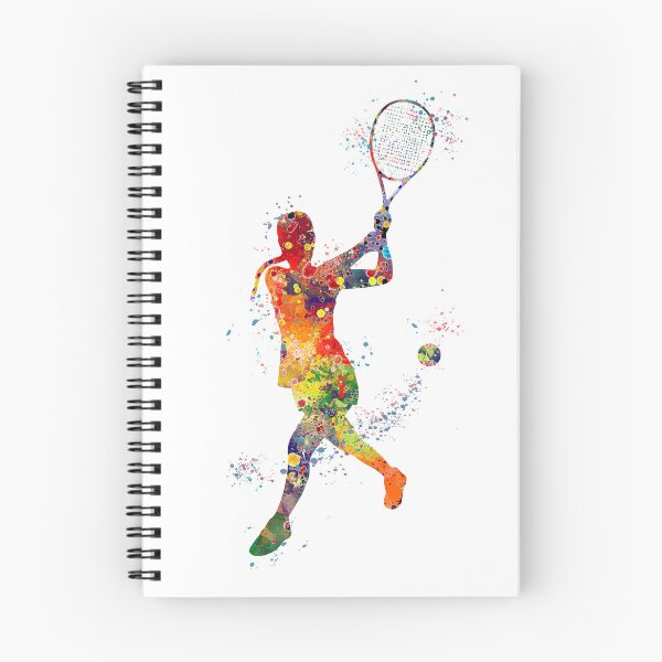 Item preview, Girl Tennis Player Backhand Shot Watercolor designed and sold by LotusGifts.