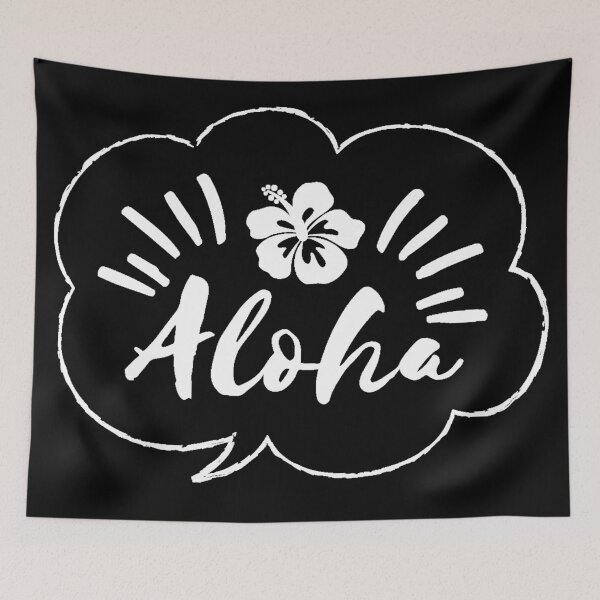 Item preview, Aloha summer typography white designed and sold by RaionKeiji.